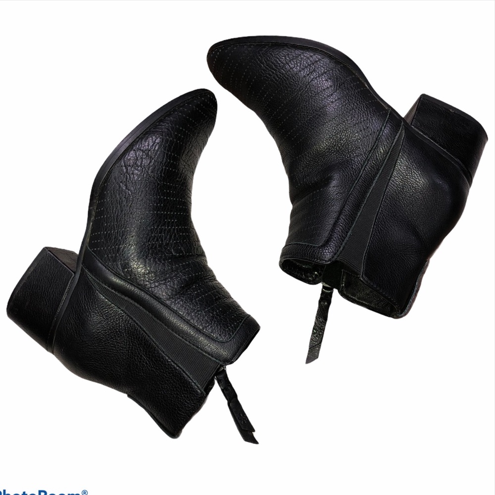 Splendid dot laser cut detail  black ankle boots
